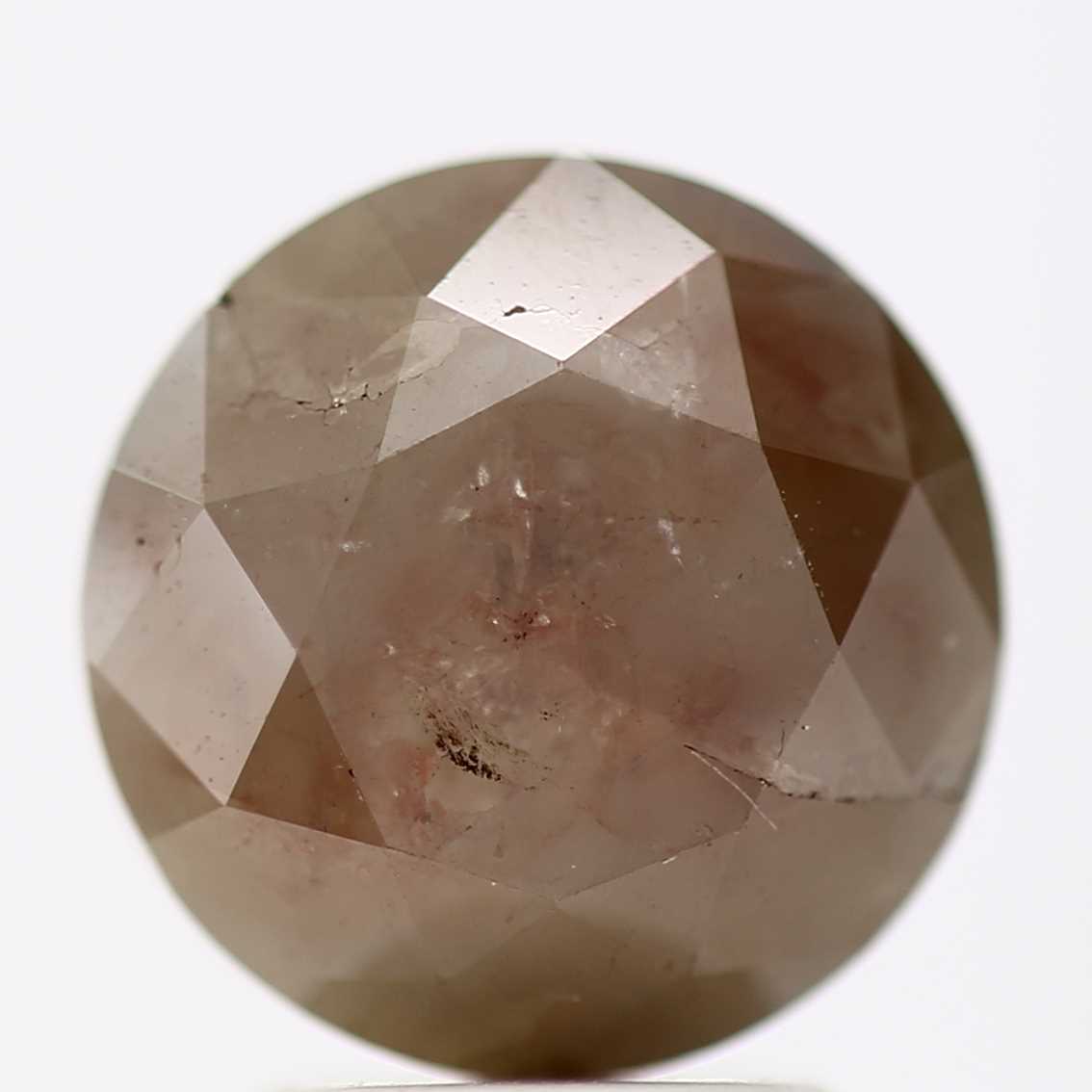 3.50 Carat Brown Rustic Round Brilliant Cut Natural Loose Diamond