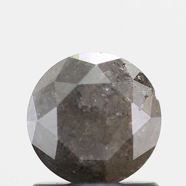 0.87 Carat Salt and Pepper Gray Round Brilliant Cut Natural Loose Diamond