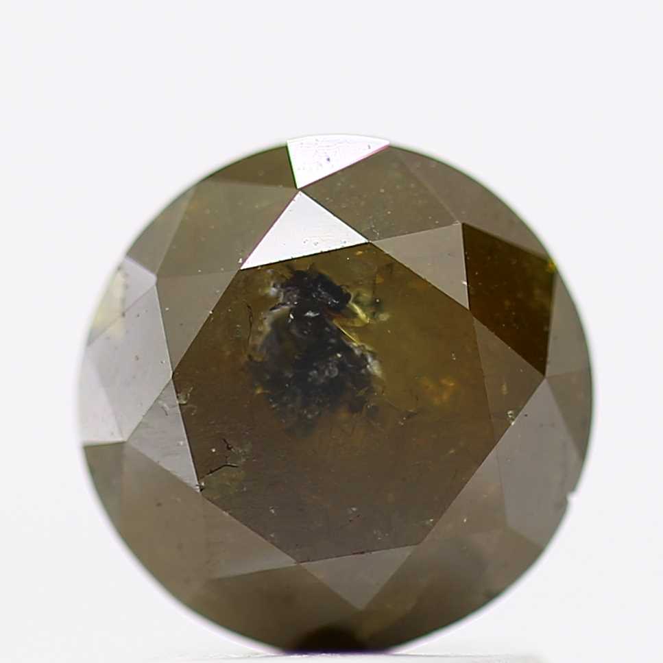 1.57 Carat Brown Rustic Round Brilliant Cut Natural Loose Diamond