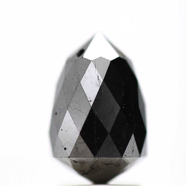 4.05 ct Natural Black Tear Drops Loose Diamond Beads for Jewelry