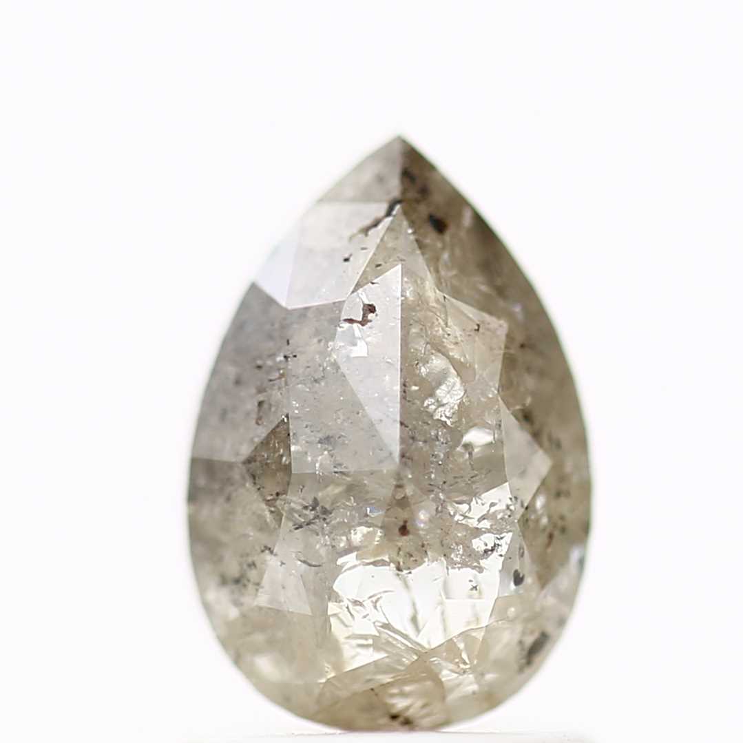 Salt and Pepper Diamond Fancy Gray Color 1.43 CT 8.27 x 5.68 x 3.34 MM Pear Cut Diamond! Natural Loose Diamond ! Christmas Gift for Her