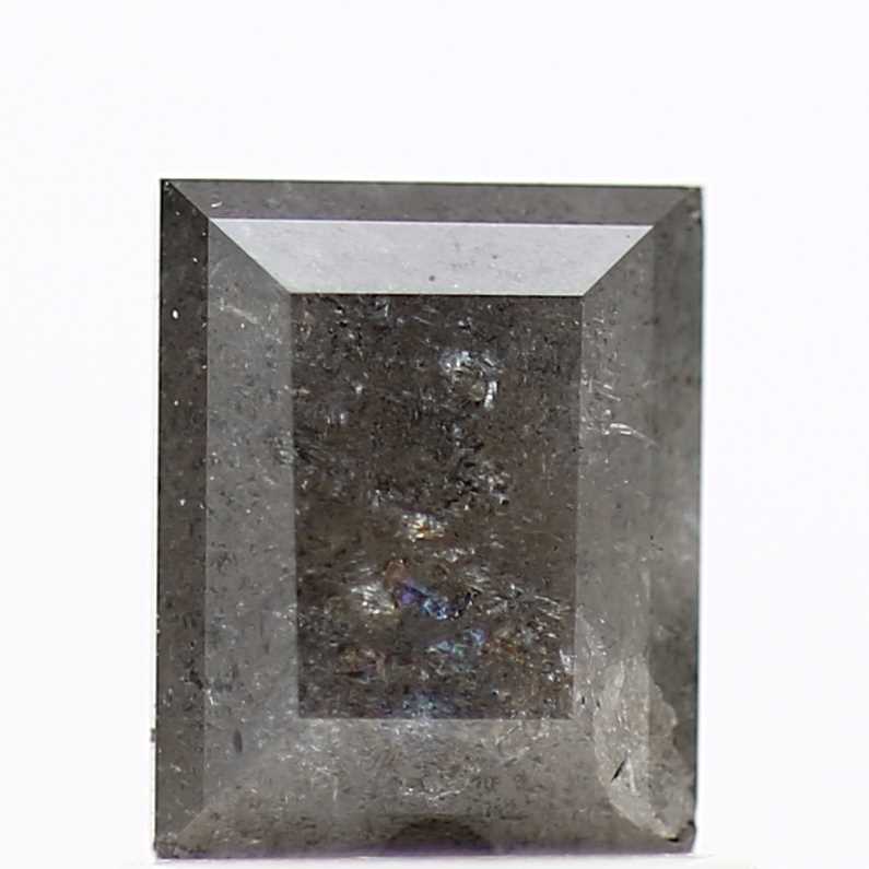 salt and pepper diamond ! 0.95 Ct 5.95 x 4.78 x 3.19 mm natural gray baguette loose diamond for engagement ring for her