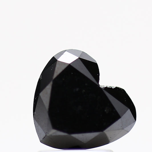 Heart Shape Fancy Black Natural Loose Diamond 2.04 Carat