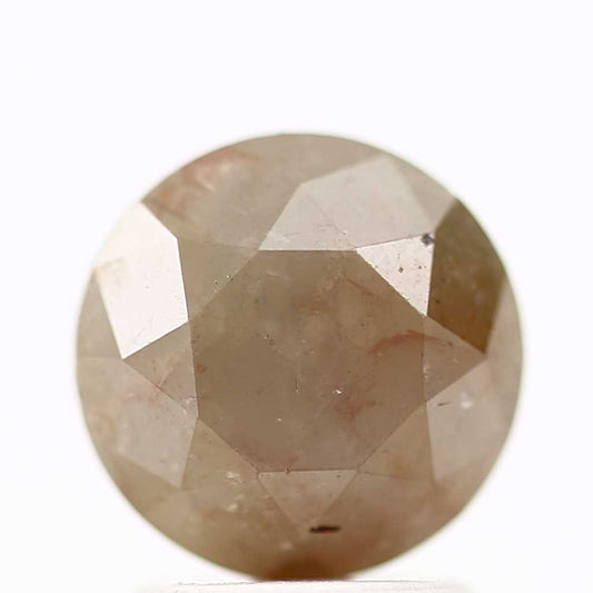 2.05 Carat Brown Rustic Round Shape Brilliant Cut Natural Loose Diamond
