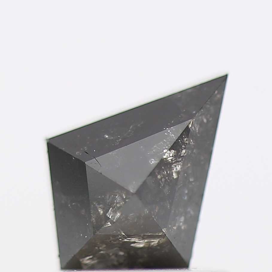 salt and pepper diamond ! 0.74 Ct 8.05 X 6.02 X 2.70 MM natural gray shield loose diamond for engagement ring for her