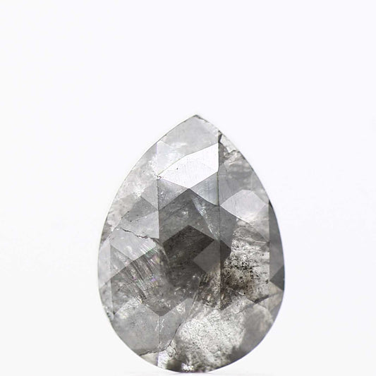 Salt and Pepper Diamond Fancy Gray Color 1.67 CT 8.80 x 6.40 x 2.90 MM Pear Cut Diamond! Natural Loose Diamond ! Christmas Gift for Her