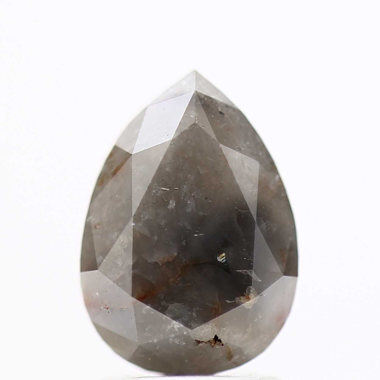 Salt and Pepper Diamond Fancy Gray Color 2.14 CT 9.60 X 6.80 X 4.80 MM Pear Cut Diamond! Natural Loose Diamond ! Christmas Gift for Her