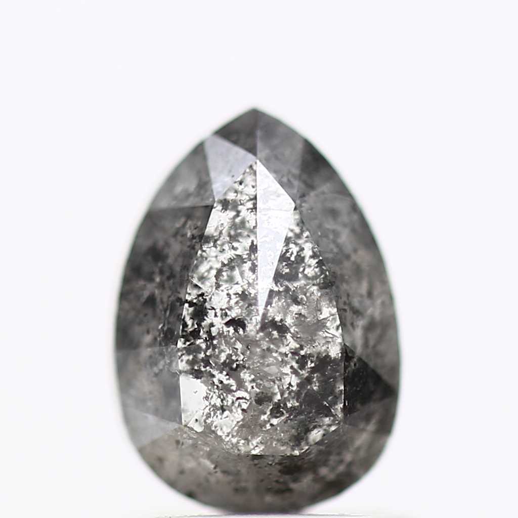 Salt and Pepper Diamond Fancy Gray Color 1.21 CT 7.70 x 5.47 x 3.28 MM Pear Cut Diamond! Natural Loose Diamond ! Christmas Gift for Her