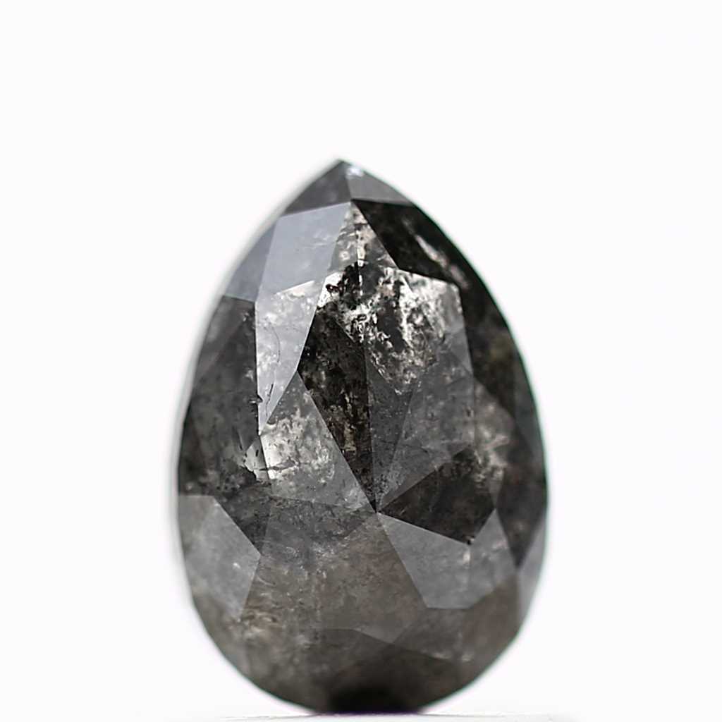 Salt and Pepper Diamond Fancy Gray Color 1.02 CT 7.58 x 5.15 x 2.75 MM Pear Cut Diamond! Natural Loose Diamond ! Christmas Gift for Her