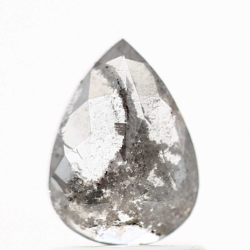 Salt and Pepper Diamond Fancy Gray Color 0.73 CT 7.64 x 5.56 x 2.08 MM Pear Cut Diamond! Natural Loose Diamond ! Christmas Gift for Her