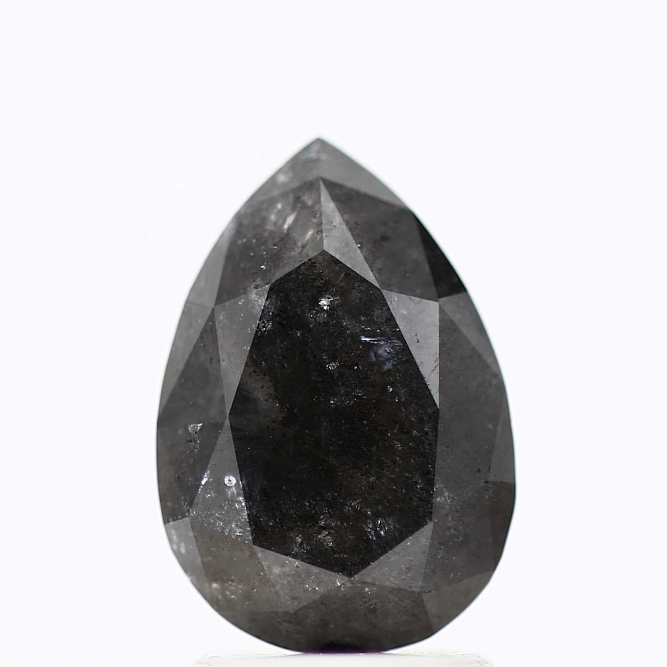 Salt and Pepper Diamond Fancy Gray Color 2.01 CT 10.12 x 7.01 x 4.23 MM Pear Cut Diamond! Natural Loose Diamond ! Christmas Gift for Her