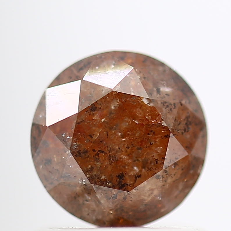 0.96 Carat Brown Round Shape Brilliant Cut Natural Loose Diamond