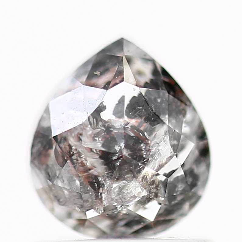 Salt and Pepper Diamond Fancy Gray Color 1.14 CT 6.30 x 5.70 x 3.42 MM Pear Cut Diamond! Natural Loose Diamond ! Christmas Gift for Her