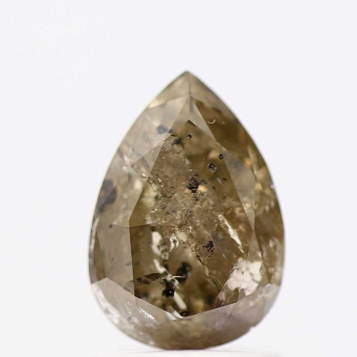 Salt and Pepper Diamond Fancy Brown Color 1.21 CT 8.20 x 5.70 x 3.70 MM Pear Cut Diamond! Natural Loose Diamond ! Christmas Gift for Her