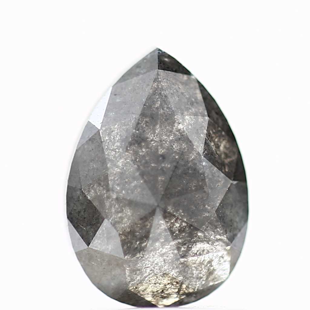 Salt and Pepper Diamond Fancy Gray Color 1.14 CT 8.23 x 5.85 x 2.66 MM Pear Cut Diamond! Natural Loose Diamond ! Christmas Gift for Her
