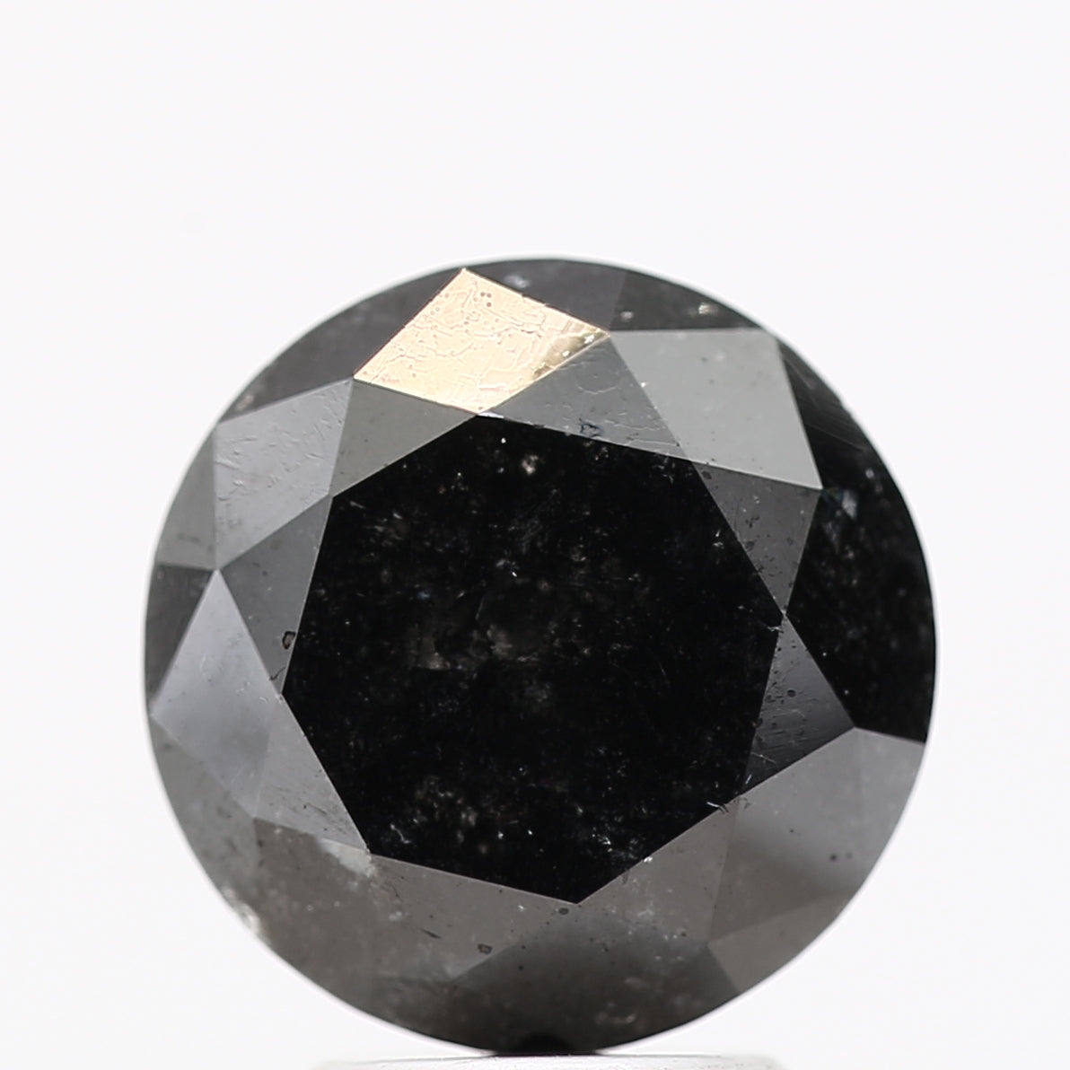 3.75 Carat Fancy Black Round Cut Natural Loose Diamond