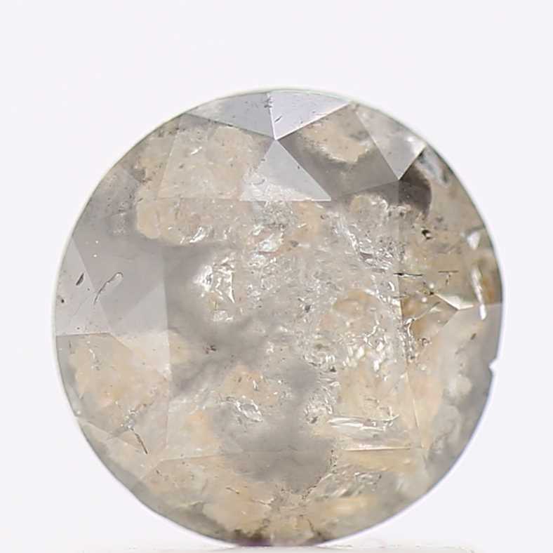 0.83 Carat Salt and Pepper Diamond Gray Round Brilliant Cut Natural Loose Diamond
