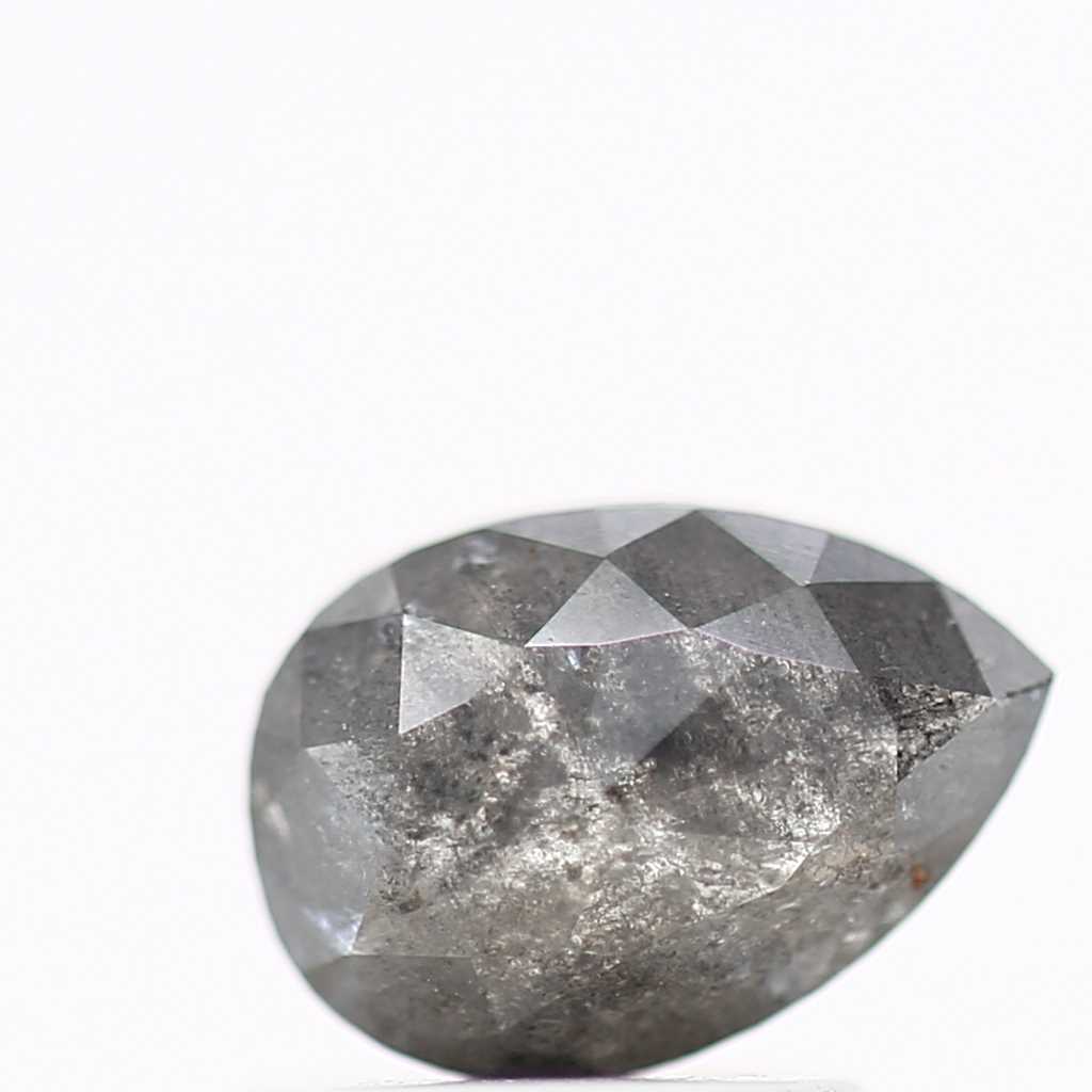 Salt and Pepper Diamond Fancy Gray Color 0.87 CT 7.34 x 5.11 x 2.66 MM Pear Cut Diamond! Natural Loose Diamond ! Christmas Gift for Her