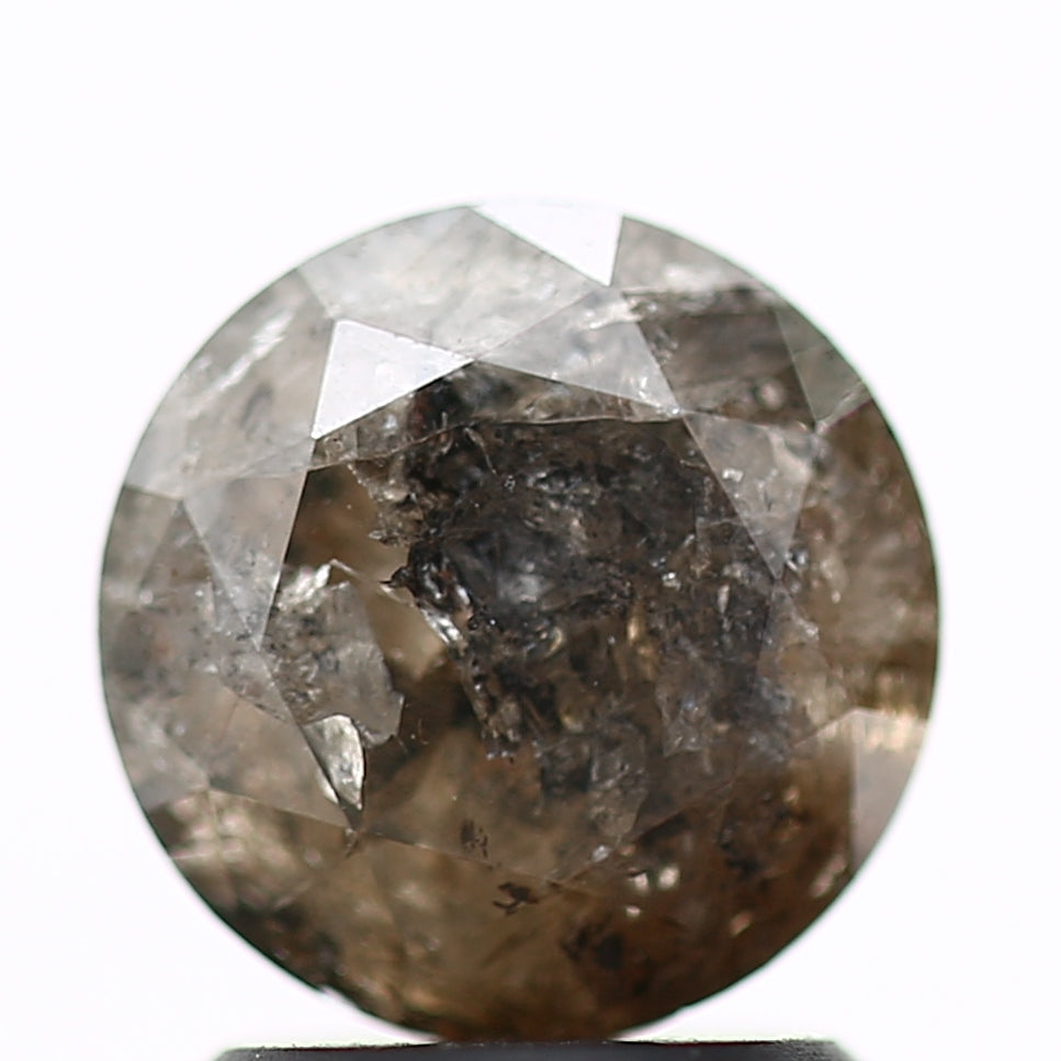 1.39 Carat Gray Round Shape Brilliant Cut Natural Loose Diamond