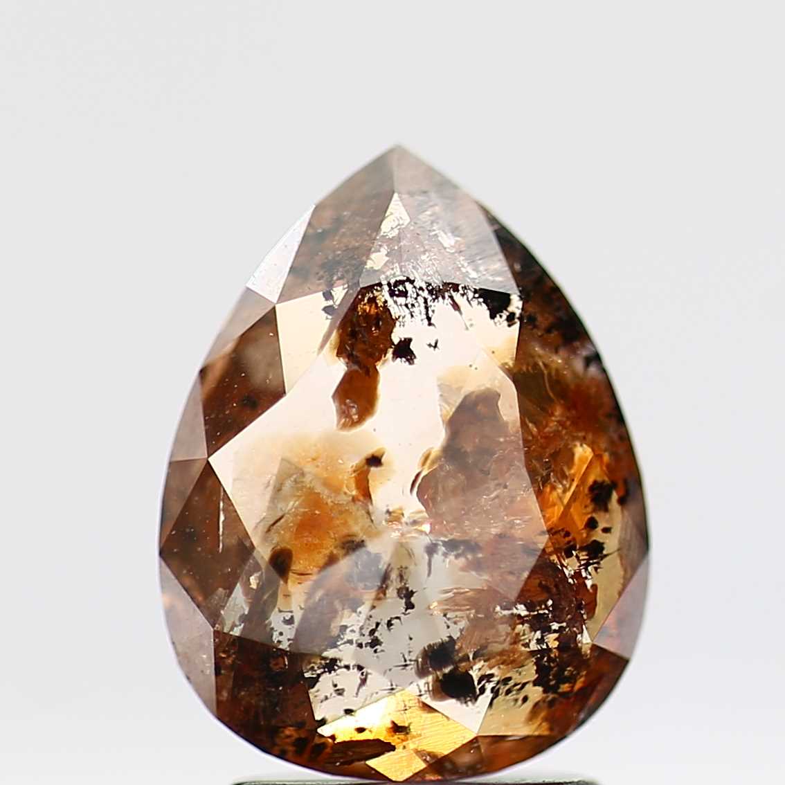 Salt and Pepper Diamond Fancy Brown Color 1.48 CT 9.50 x 7.30 x 2.40 MM Pear Cut Diamond! Natural Loose Diamond ! Christmas Gift for Her