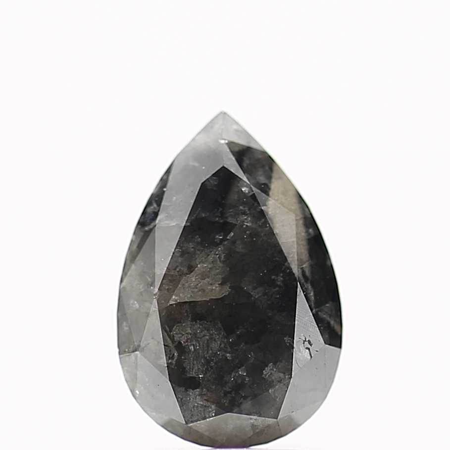 Salt and Pepper Diamond Fancy Gray Color 1.69 CT 9.80 x 6.50 x 3.92 MM Pear Cut Diamond! Natural Loose Diamond ! Christmas Gift for Her