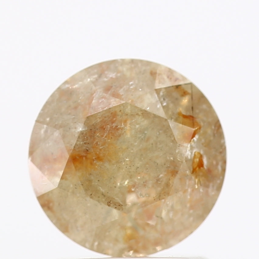 Salt and Pepper Round Diamond ! Fancy Orange Brilliant Cut Diamond for Engagement Ring, Natural Loose Diamond ! 1.30 Ct Diamond Gift for Her