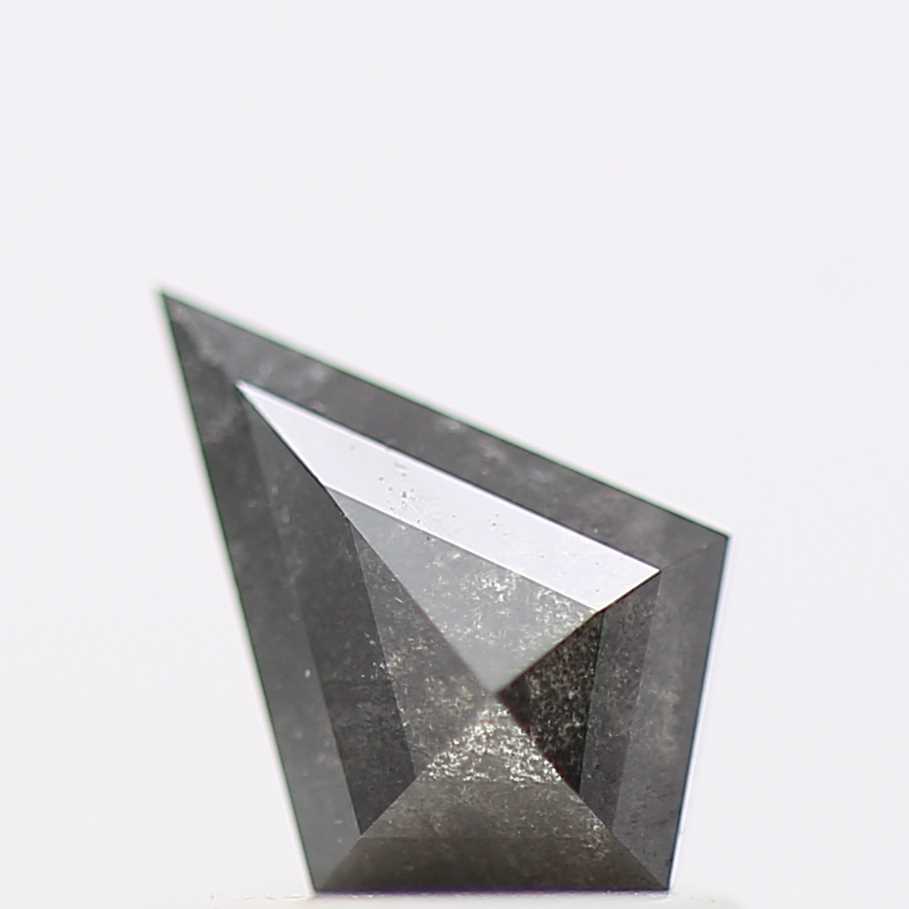 salt and pepper diamond ! 0.62 Ct 7.40 X 5.10 X 2.88 MM natural gray shield loose diamond for engagement ring for her