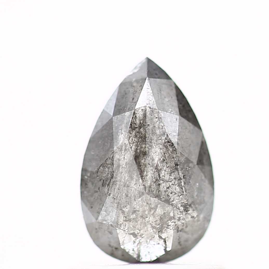 Salt and Pepper Diamond Fancy Gray Color 0.85 CT 7.63 x 4.97 x 2.59 MM Pear Cut Diamond! Natural Loose Diamond ! Christmas Gift for Her