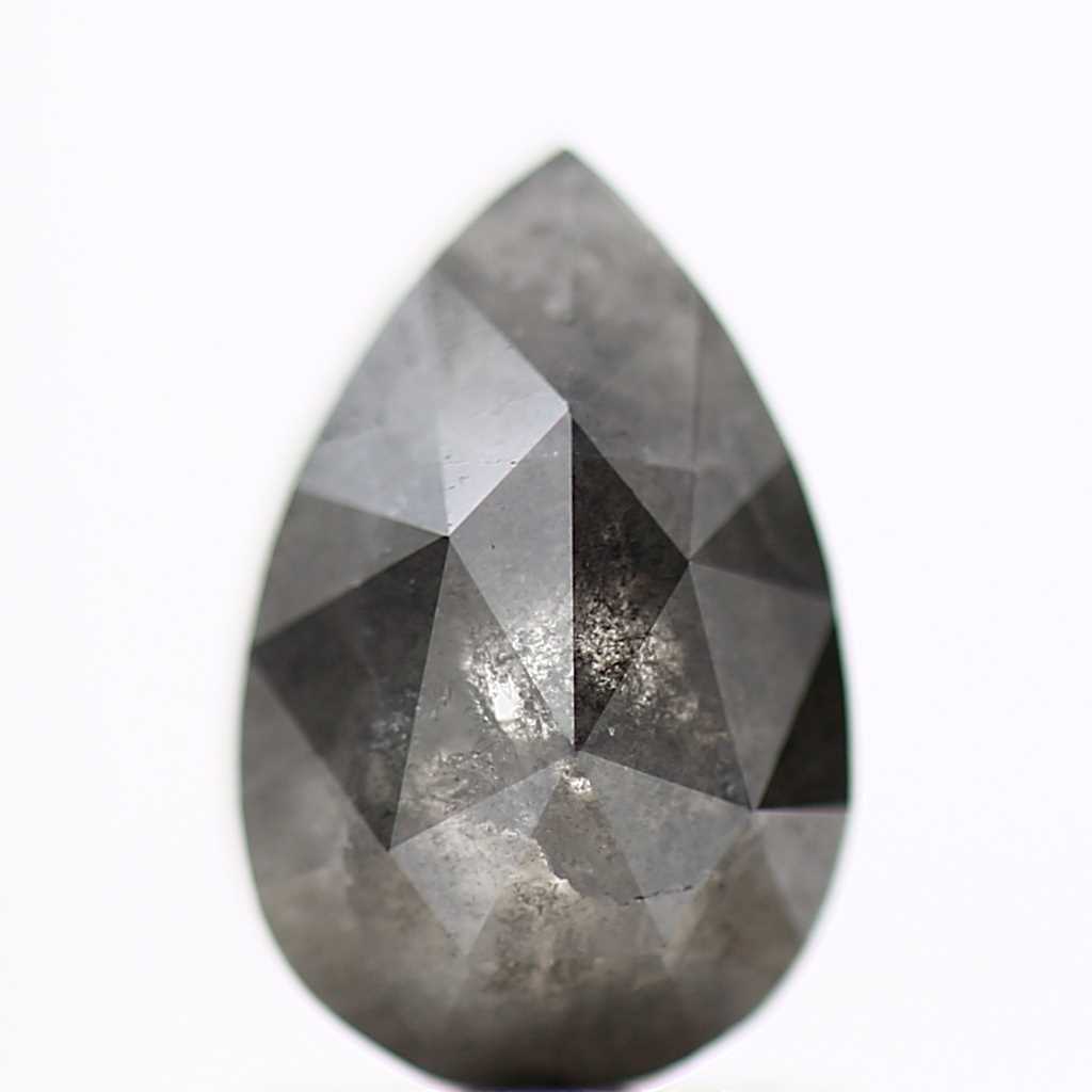 Salt and Pepper Diamond Fancy Gray Color 1.51 CT 8.50 X 5.50 X 3.50 MM Pear Cut Diamond! Natural Loose Diamond ! Christmas Gift for Her
