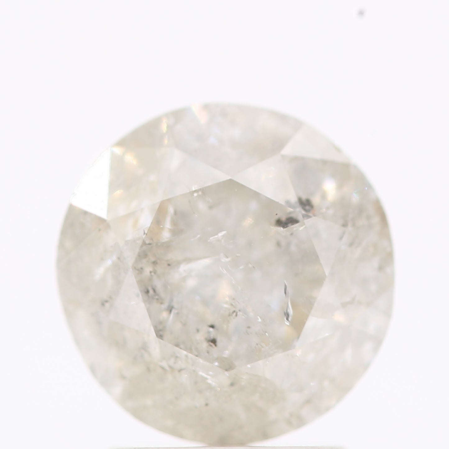 Natural Loose Round Salt And Pepper Diamond Fancy Grey Color 2.00 CT 7.80 X 5.08 MM Round Brilliant Cut Diamond ! Christmas Gift for Her