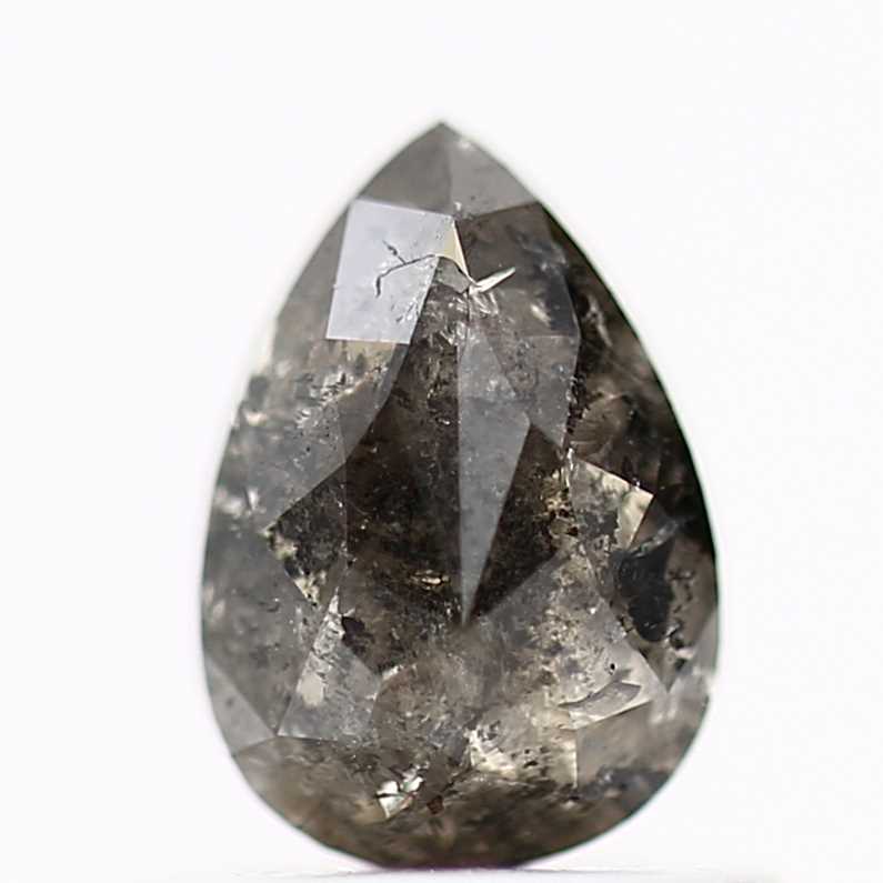 Salt and Pepper Diamond Fancy Gray Color 0.76 CT 6.48 x 4.55 x 2.94 MM Pear Cut Diamond! Natural Loose Diamond ! Christmas Gift for Her