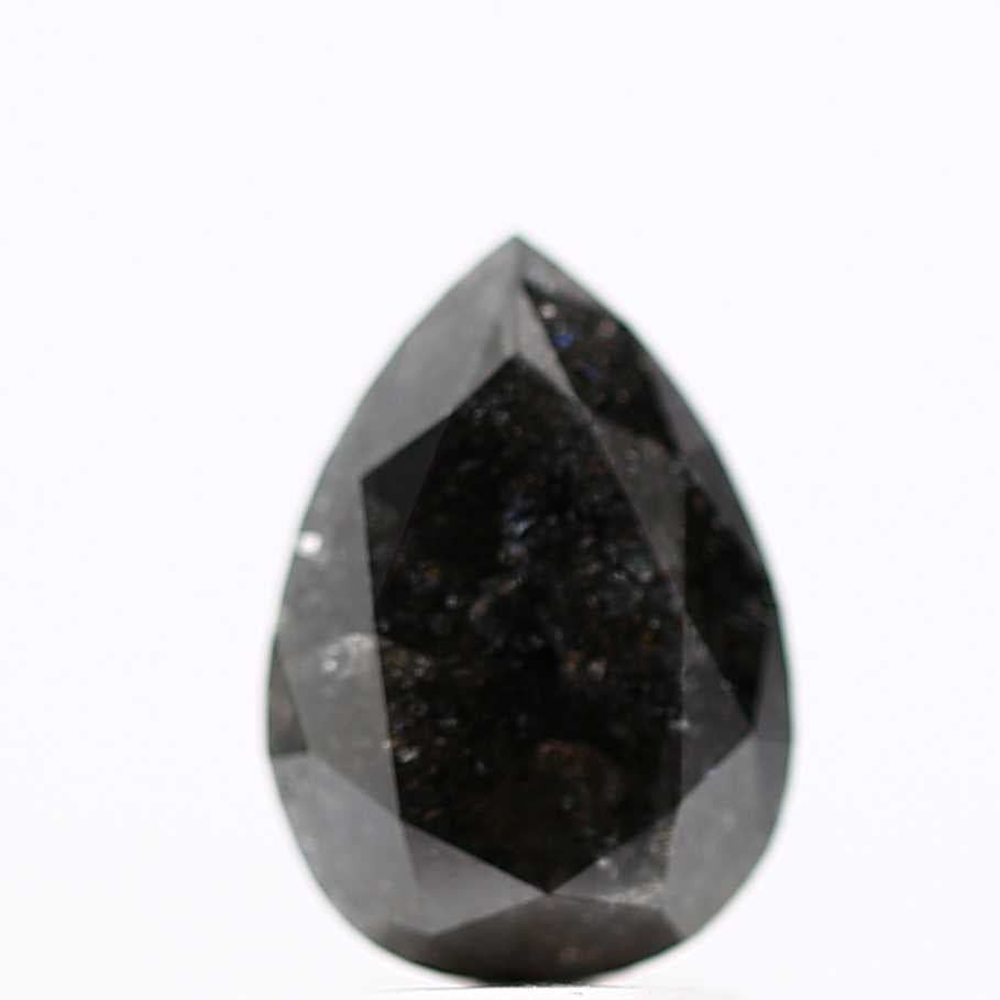 Salt and Pepper Diamond Fancy Gray Color 2.33 CT 10.00 x 7.10 x 4.55 MM Pear Cut Diamond! Natural Loose Diamond ! Christmas Gift for Her