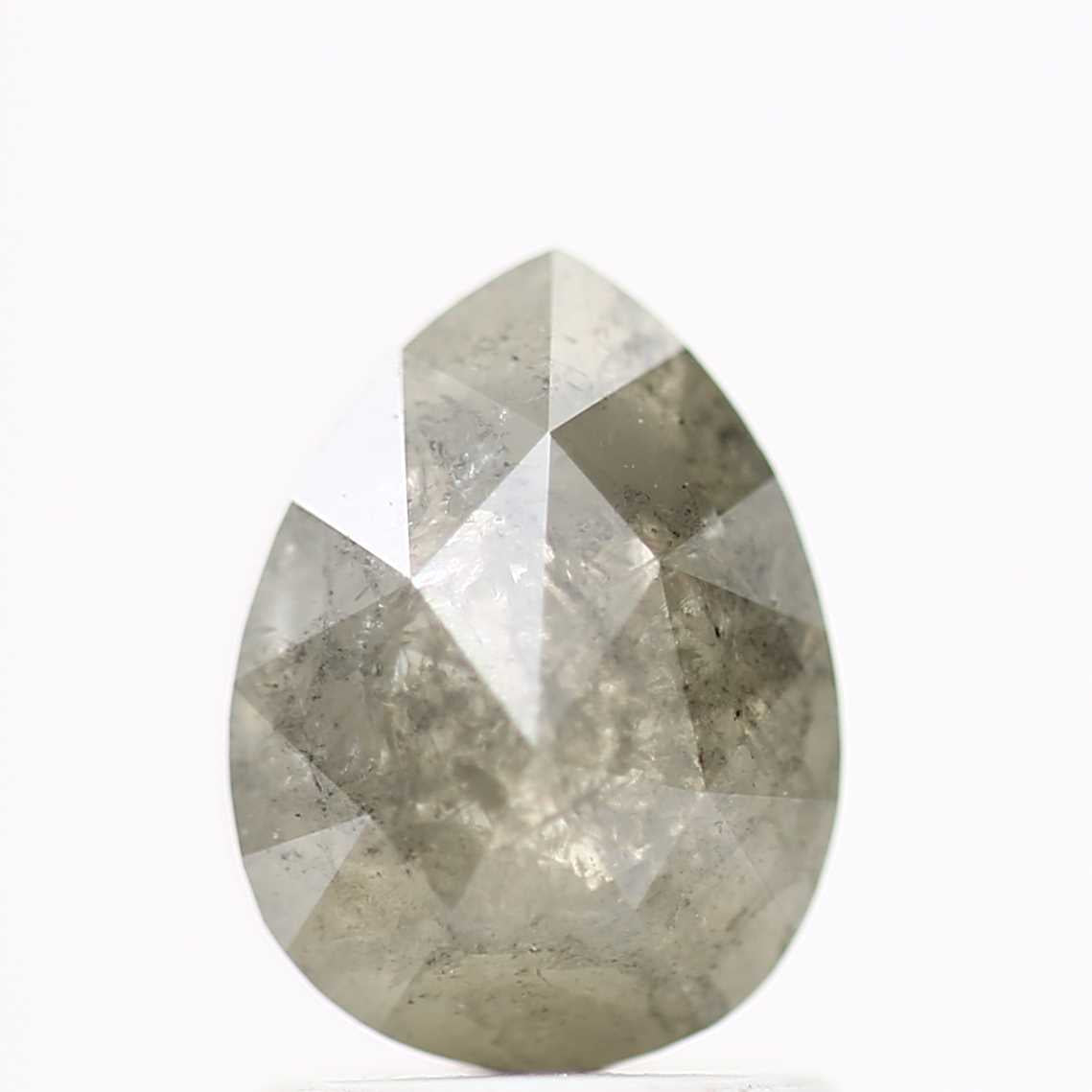 Salt and Pepper Diamond Fancy Gray Color 1.63 CT 8.16 x 6.12 x 3.57 MM Pear Cut Diamond! Natural Loose Diamond ! Christmas Gift for Her