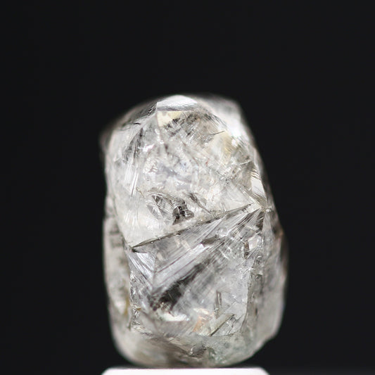 Natural Rough White Crystal Raw Octahedron Uncut Diamond 3.88 Carat Design Rough Diamond Engagement Ring