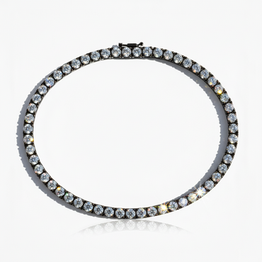 Black Gold Majestic Precious Round Lab Diamond 7 Inch Long Tennis Bracelet