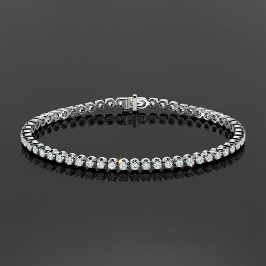 Diamond bracelet on a white background
