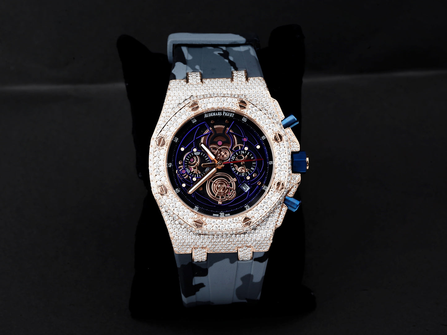 Luxury Cartier Watch in Real VVS Moissanite Diamond Watch, Handmade Stainless Steel Watch For Men/Women