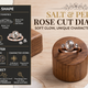 salt and pepper rose cut diamond engagement ring