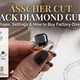 Asscher cut black diamond engagement ring