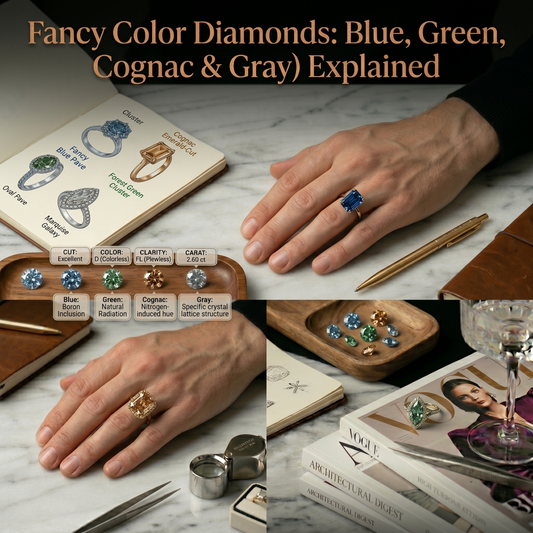 Fancy Color Diamonds: Blue, Green, Cognac & Gray Explained