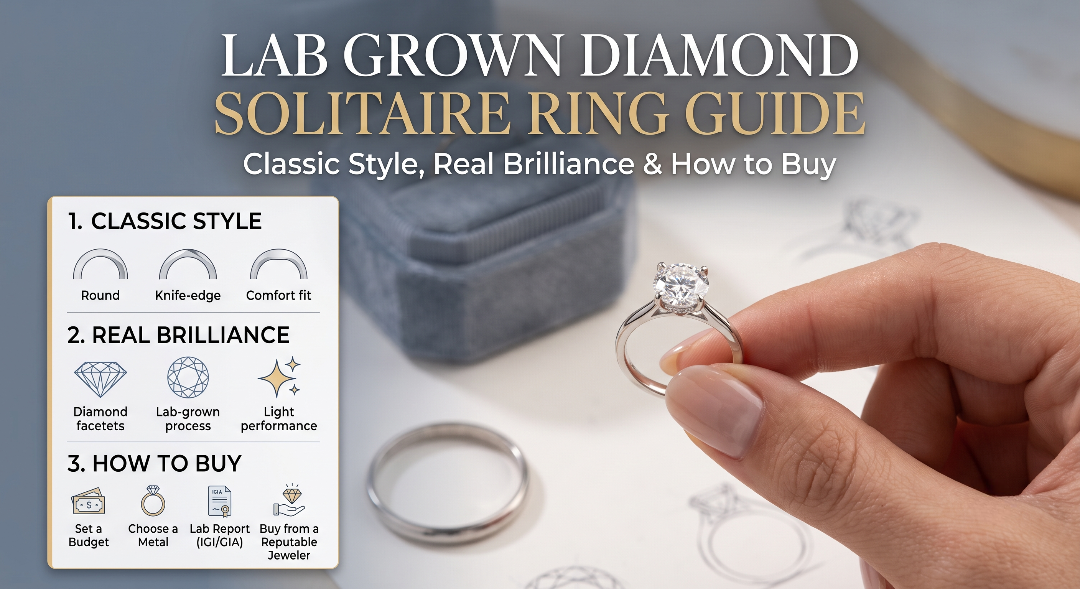 lab grown diamond solitaire engagement ring