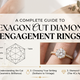 Hexagon cut salt and pepper diamond engagement ring Shree Diamond