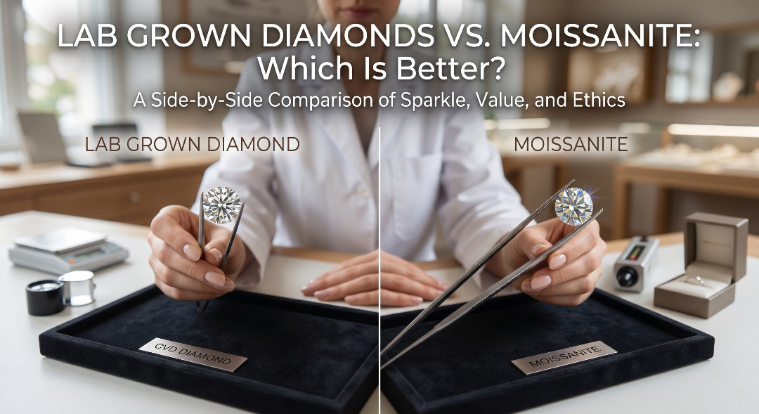 Lab Grown Diamonds vs Moissanite: Which is Better? Shree Diamond Mfg