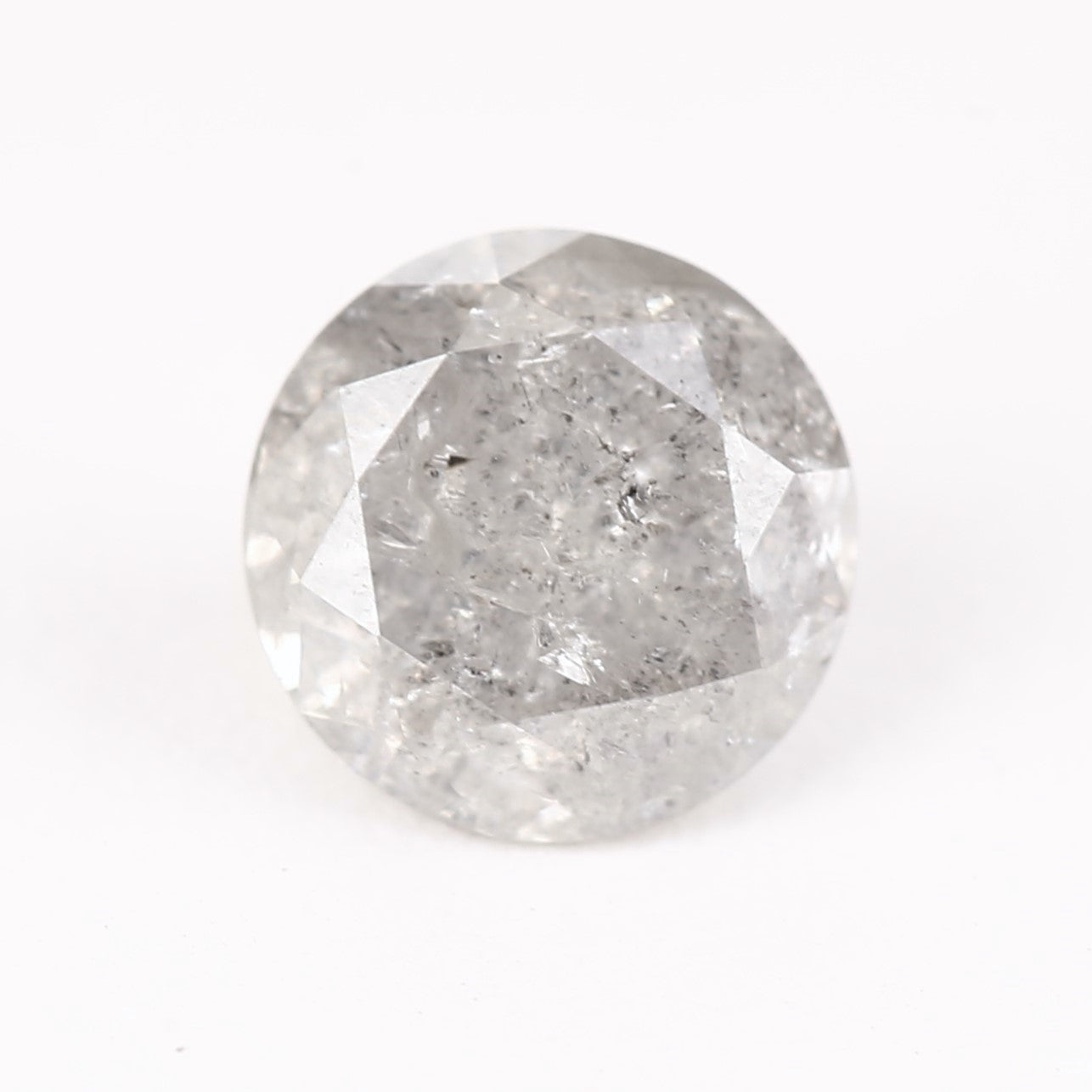 0.55 Ct. Round Brilliant Cut Fancy Gray Color Natural Diamond 5.00 mm