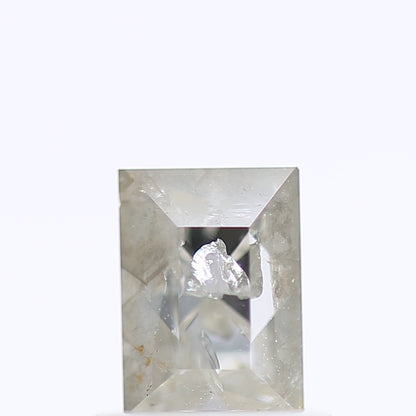 0.78 Ct. Rectangular Shape Fancy Iced Gray Color Natural Diamond 5.70 mm