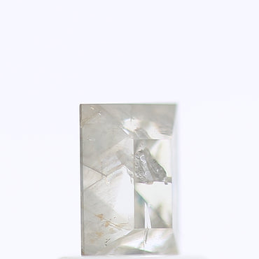 0.78 Ct. Rectangular Shape Fancy Iced Gray Color Natural Diamond 5.70 mm