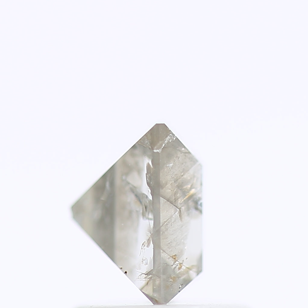 0.78 Ct. Rectangular Shape Fancy Iced Gray Color Natural Diamond 5.70 mm