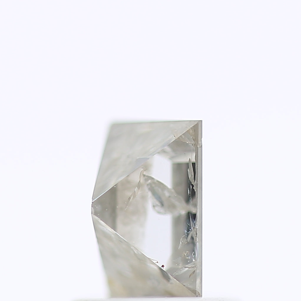 0.78 Ct. Rectangular Shape Fancy Iced Gray Color Natural Diamond 5.70 mm
