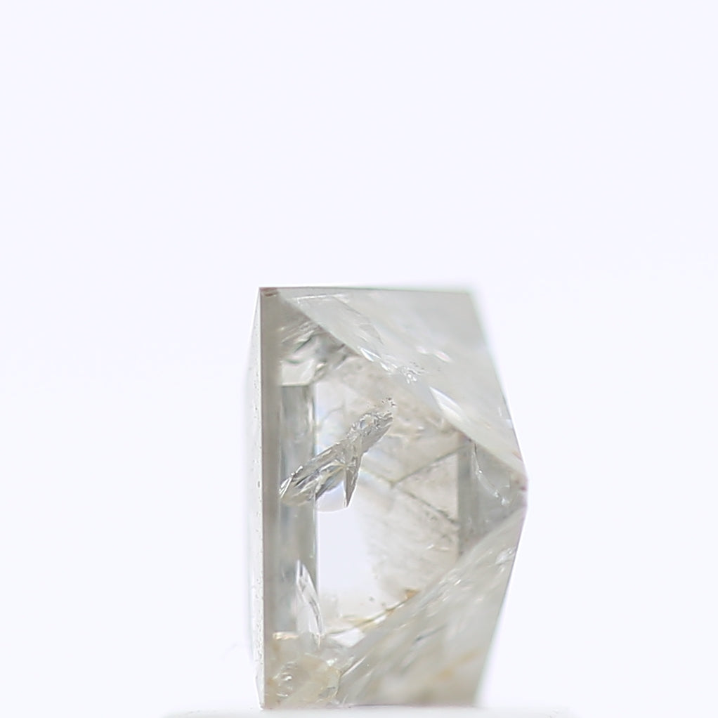0.78 Ct. Rectangular Shape Fancy Iced Gray Color Natural Diamond 5.70 mm