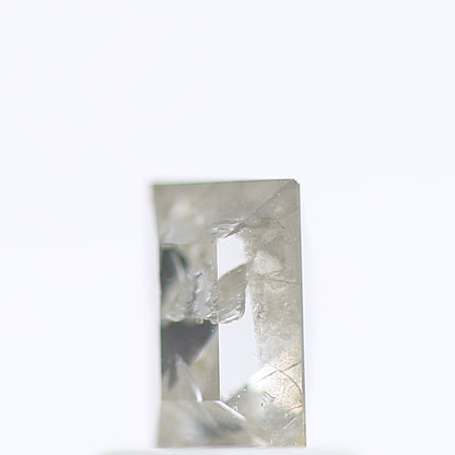 0.78 Ct. Rectangular Shape Fancy Iced Gray Color Natural Diamond 5.70 mm
